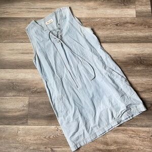 Madewell dress size small light blue denim dress